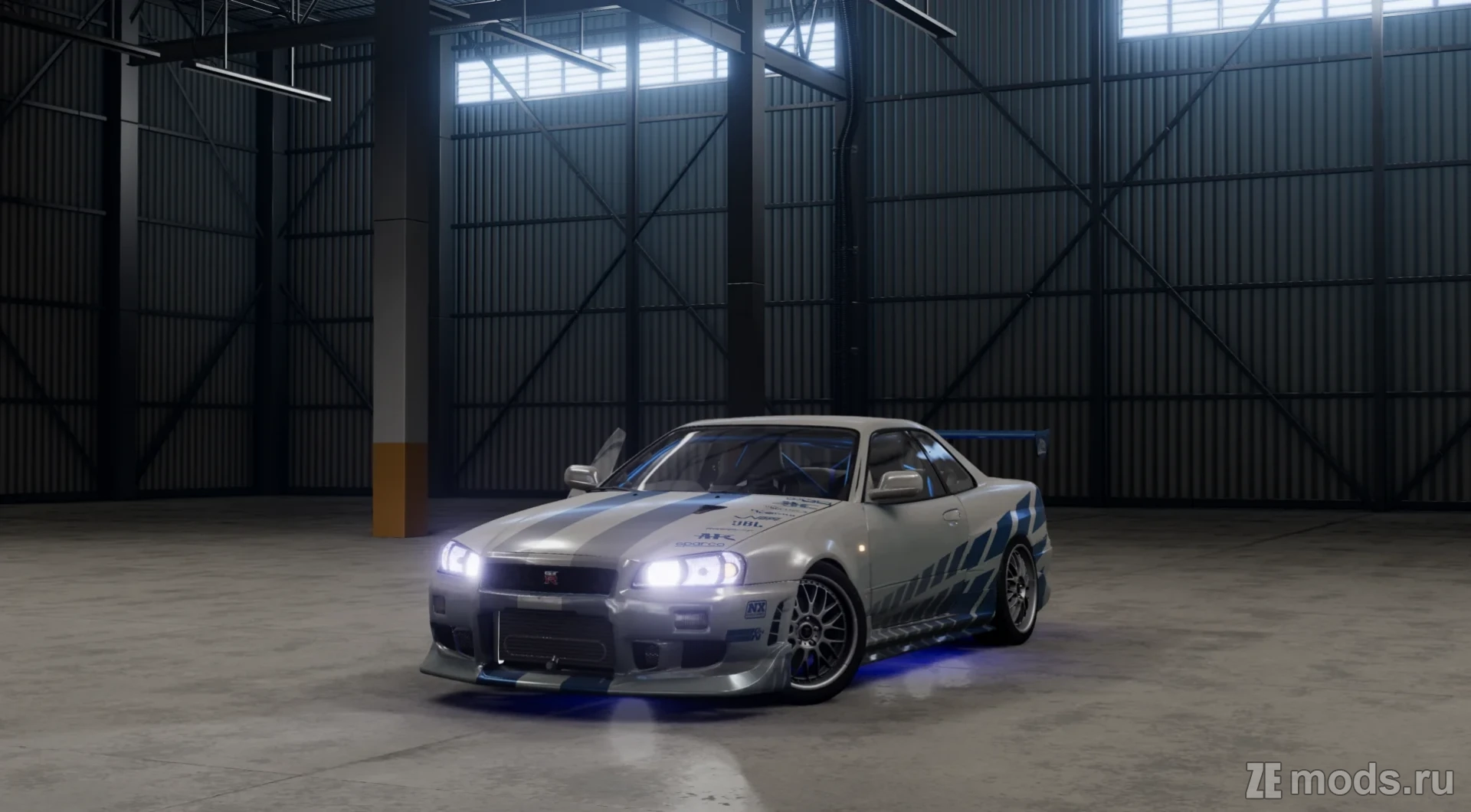 Nissan GT-R R34 для BeamNG.drive (0.32.x)