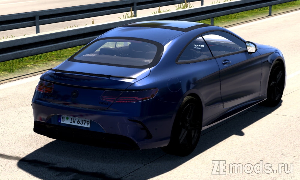 Мод Mercedes AMG S63 Coupe Brabus 800 2019 (1.0) для Euro Truck Simulator 2 (1.50, 1.51)