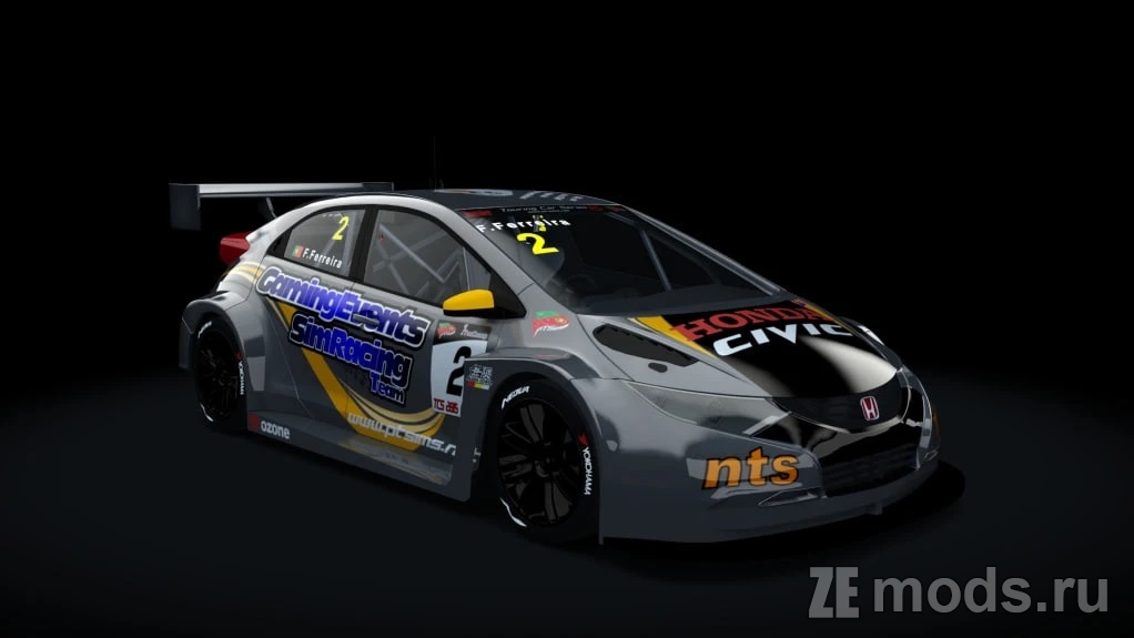 Мод Honda Civic WTCC TC1 (1.2) для Assetto Corsa