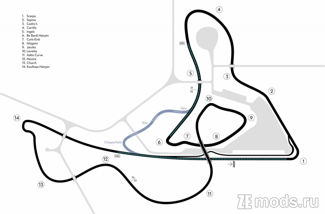 Карта Pinwheel Circuit (2.1.2) для Assetto Corsa