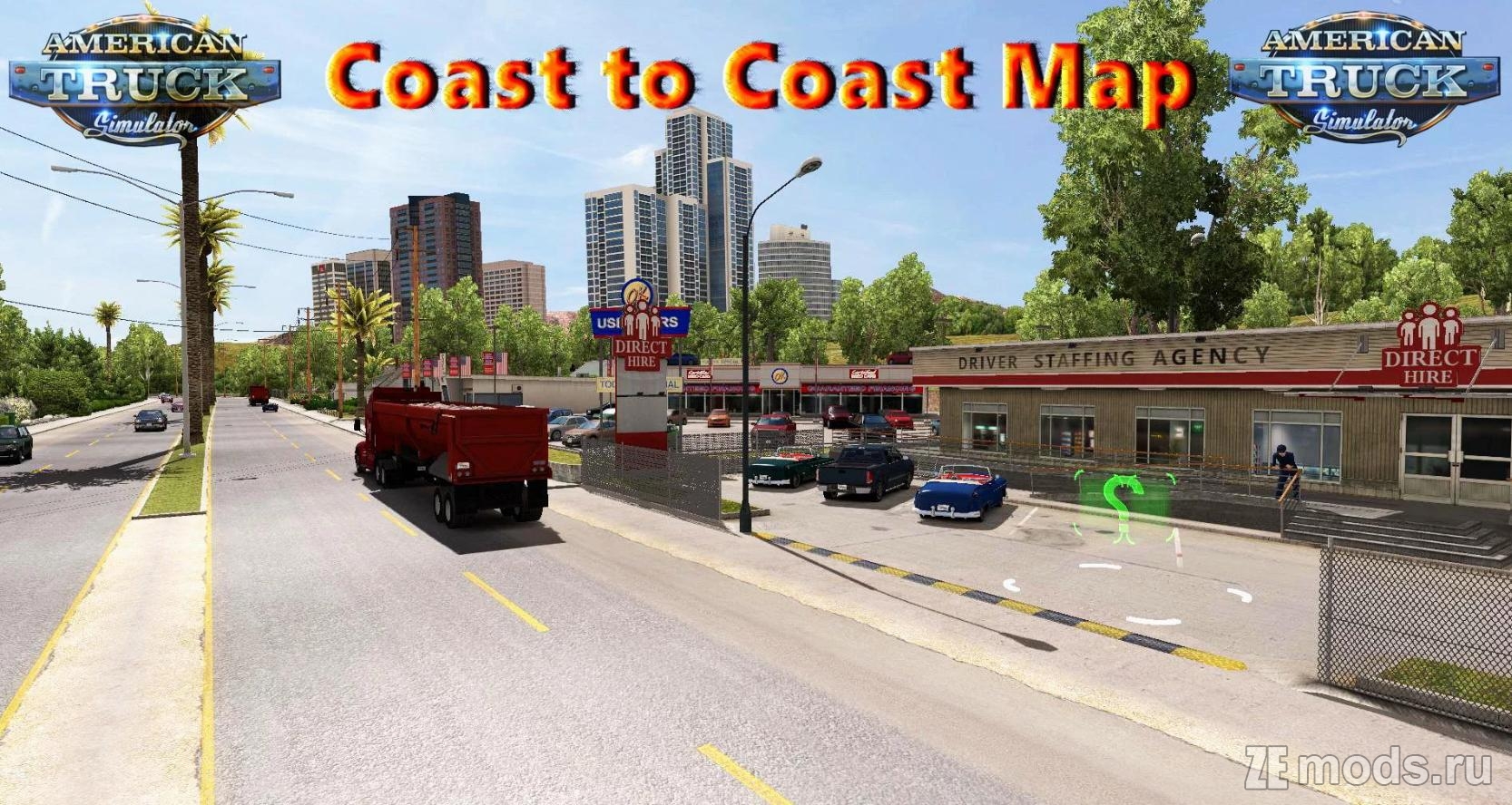 Карта Coast to Coast (2.17.50.0) для ATS