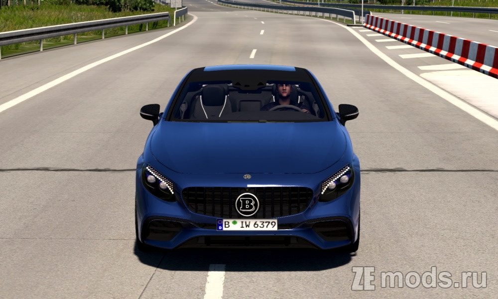 Mercedes AMG S63 Coupe Brabus 800 2019 (1.0) для Euro Truck Simulator 2 (1.50, 1.51)