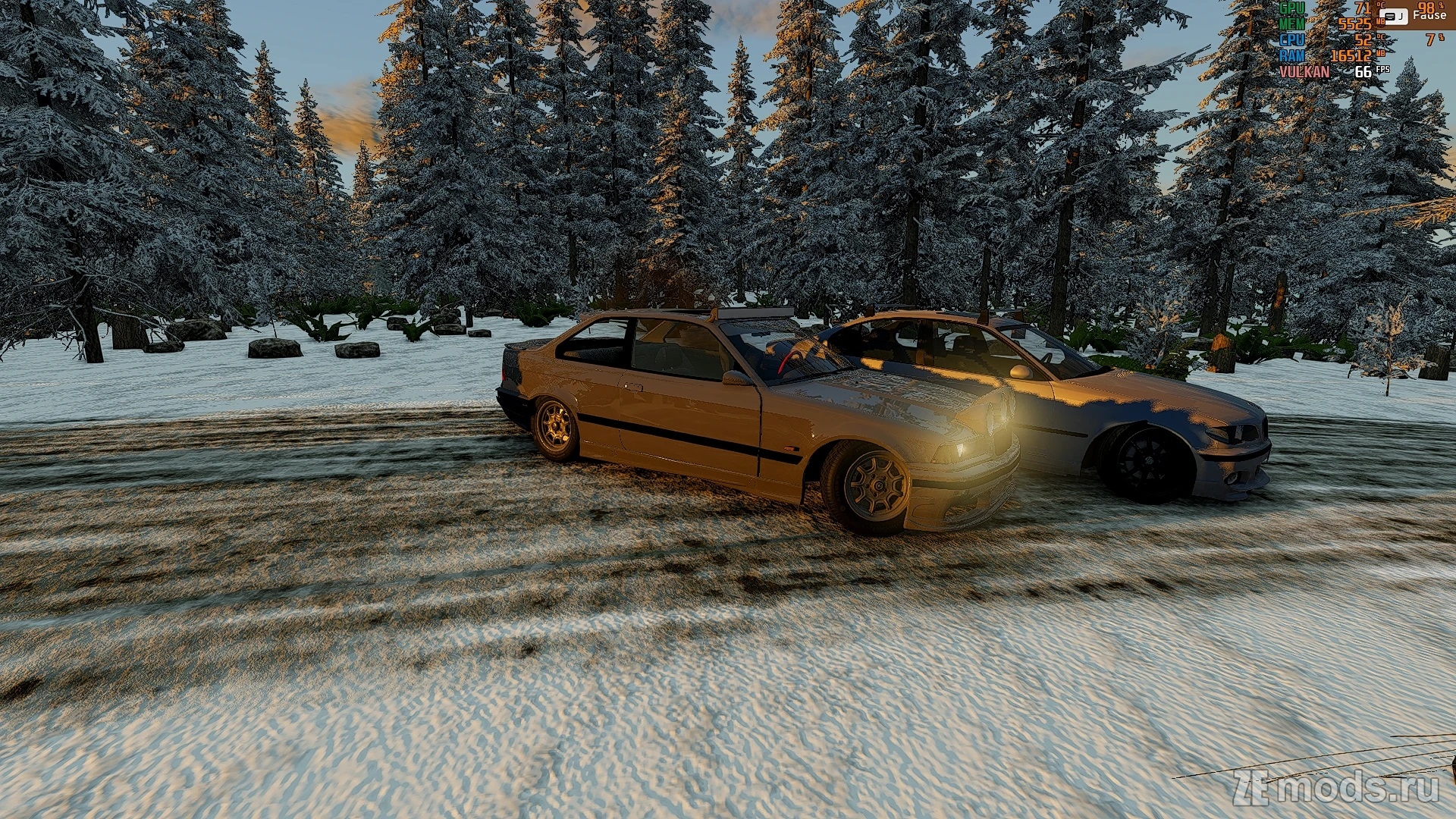 Карта Winter Drift Map Forest (1.0) для BeamNG.drive