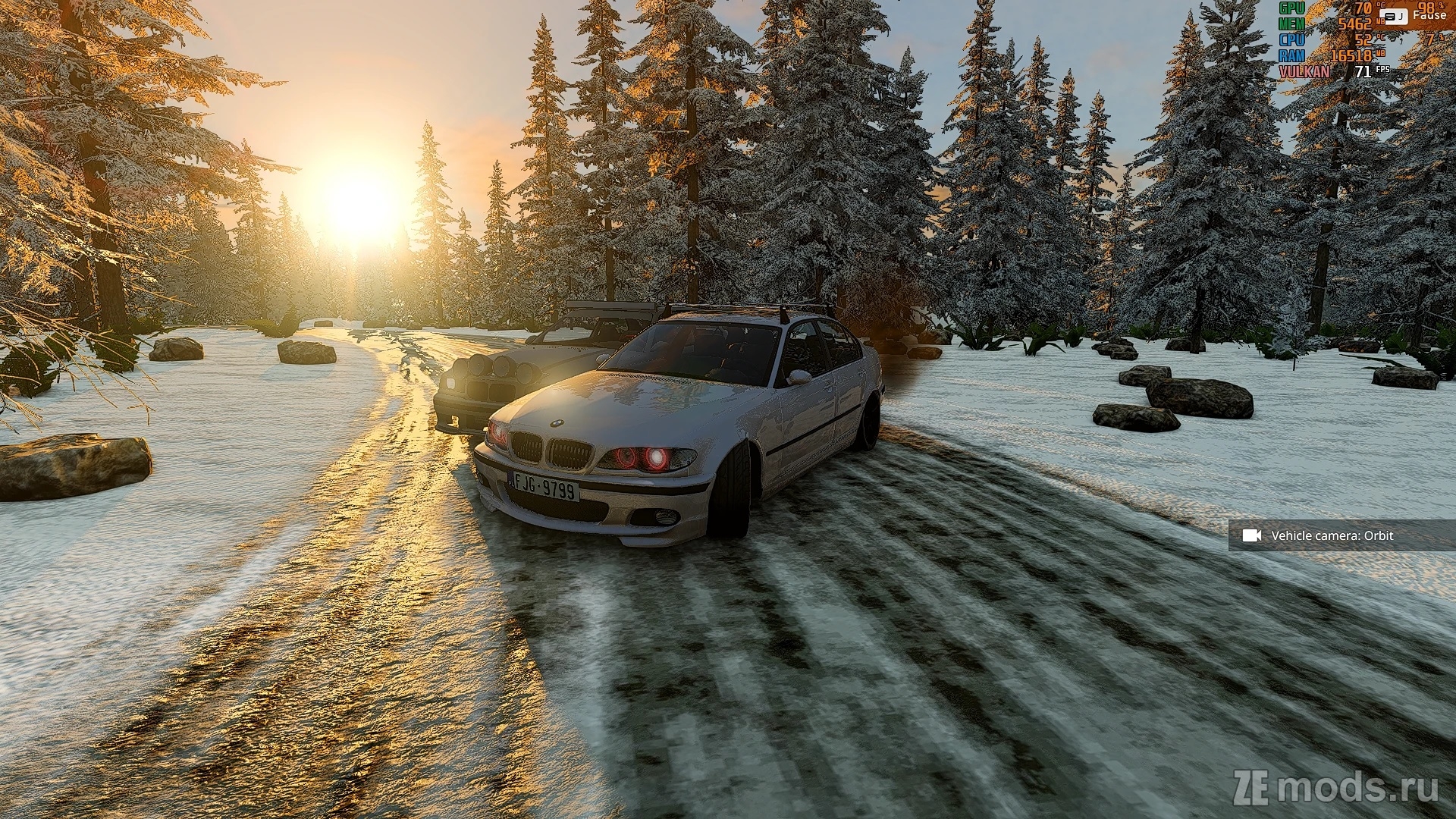 Карта "Winter Drift Map Forest" (1.0) для BeamNG.drive