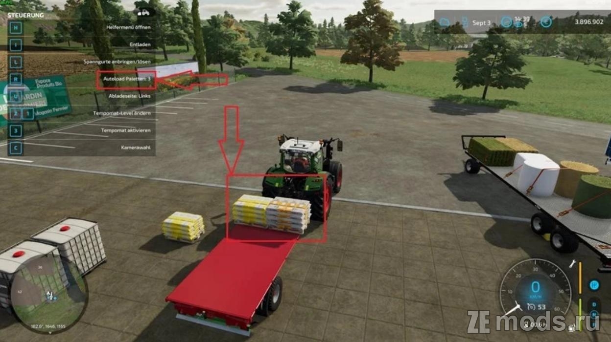 Мод Pallet Autoload Specialization - Автозагрузка поддонов (1.13.0.0) для FS22