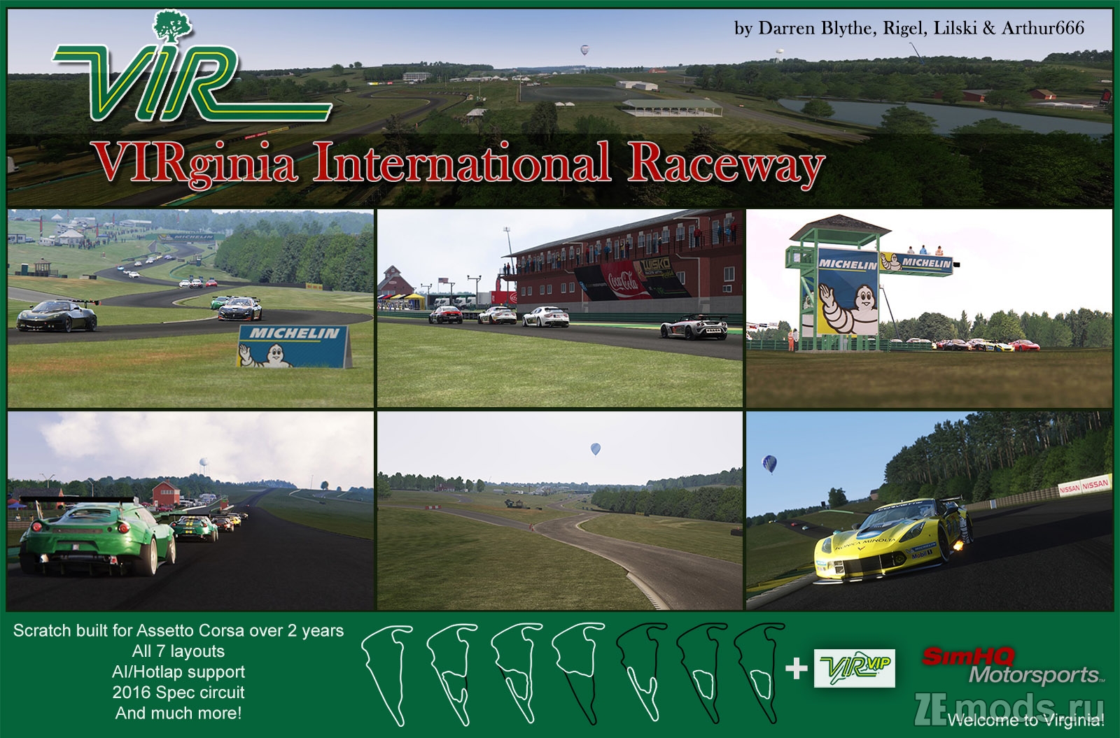 Карта Virginia International Raceway  (1.1) для Assetto Corsa