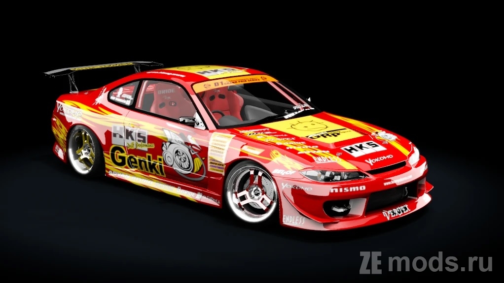 Мод Nissan Silvia S15 Vertex HKS D1 для Assetto Corsa