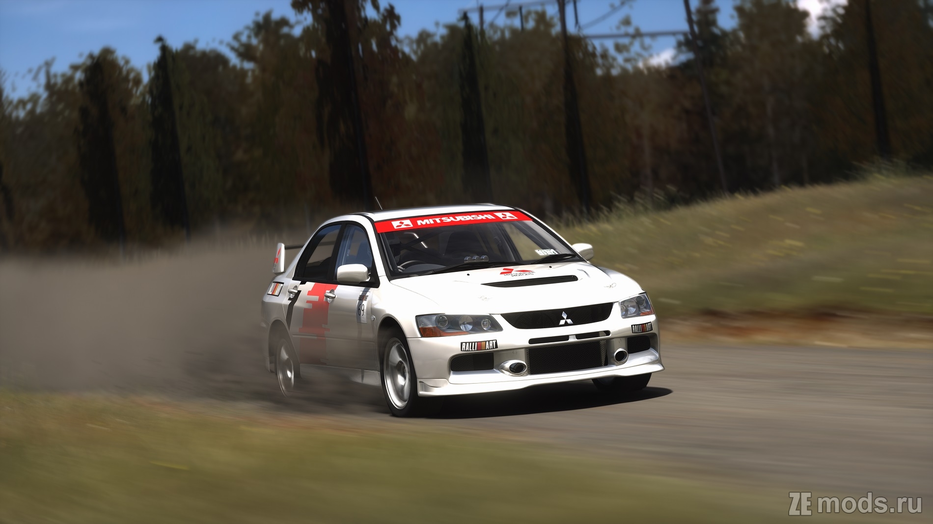 Мод RK's Stage 2RS 2006 Mitsubishi Lancer Evolution IX MR GSR (CT9A) (0.03) для Assetto Corsa