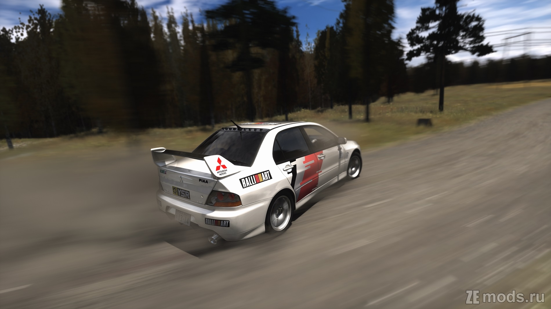 Мод RK's Stage 2RS 2006 Mitsubishi Lancer Evolution IX MR GSR (CT9A) (0.03) для Assetto Corsa