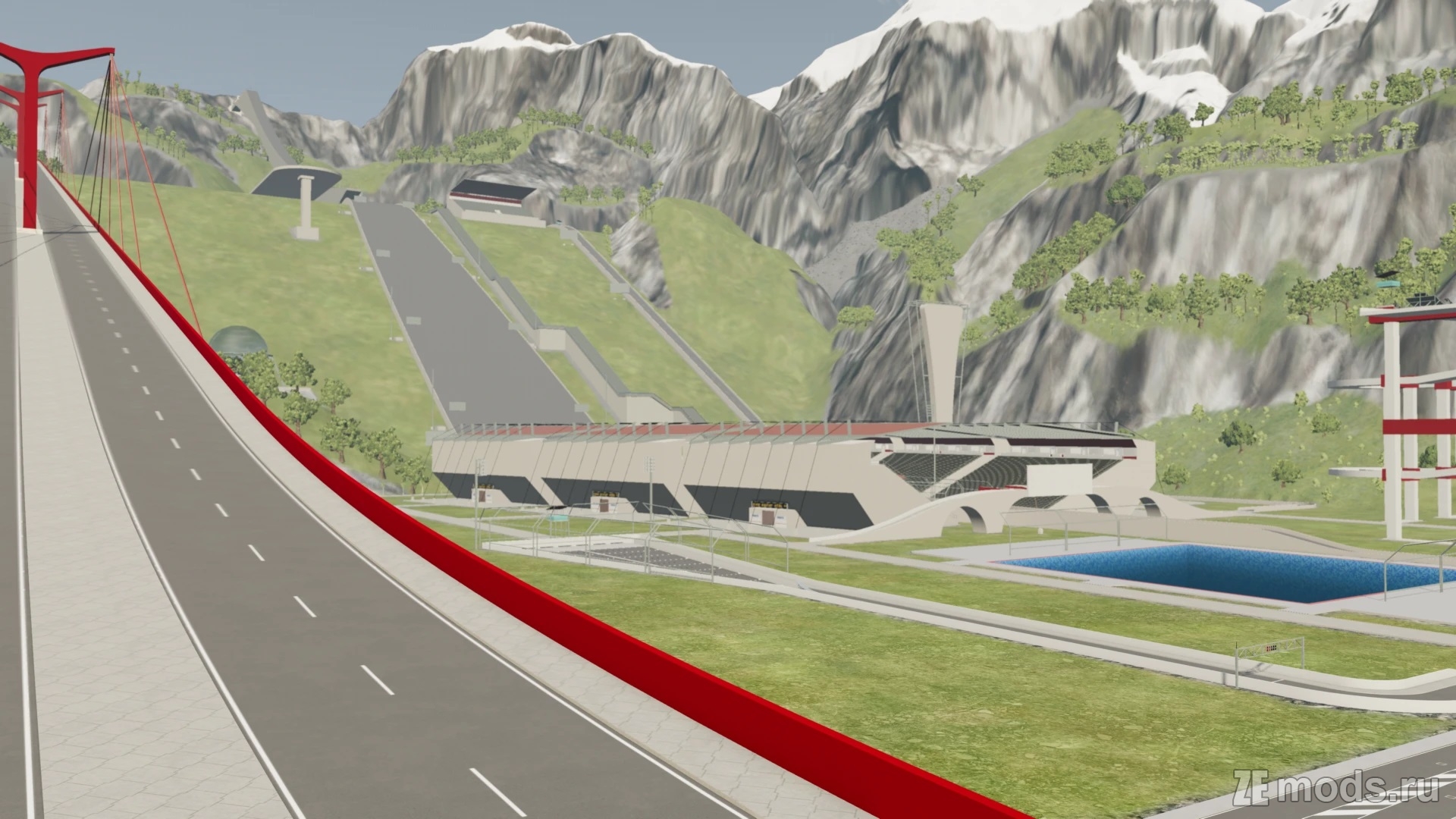 Карта Arena Car Jump Map (1.0) для BeamNG.drive