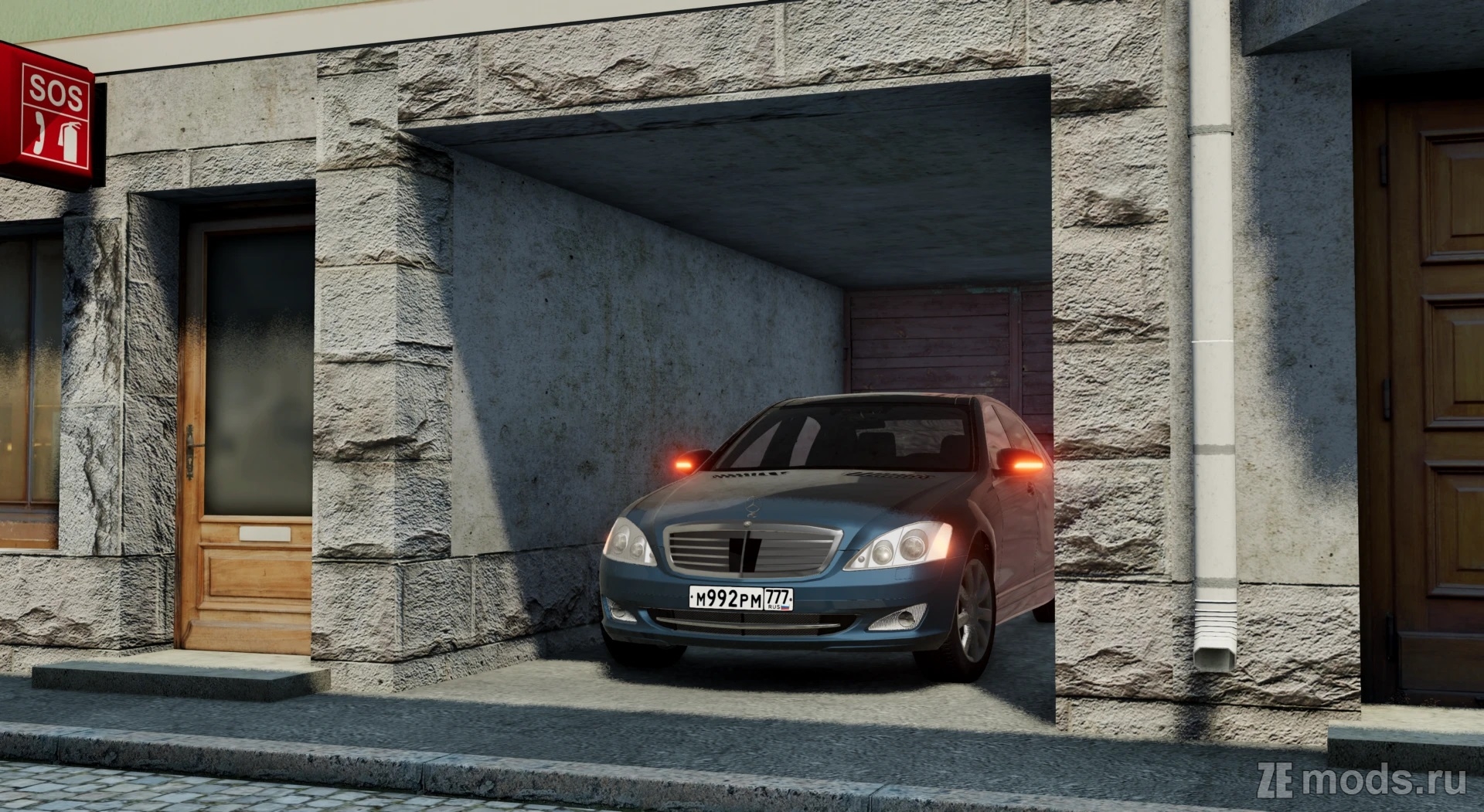 Мод Mercedes-Benz W221 AMG (4.1) для BeamNG.drive