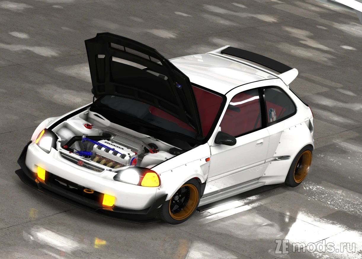 Мод Honda Civic EU3 EK (2.0) для Assetto Corsa