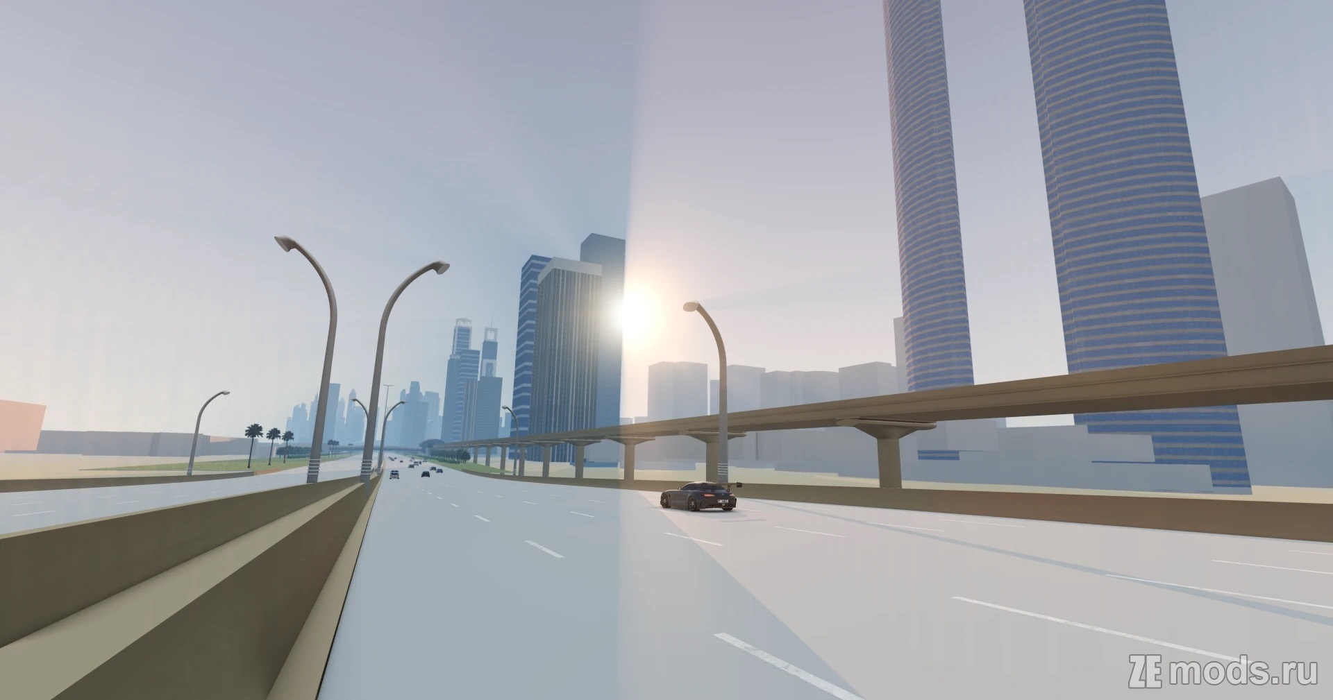 Карта E11 Dubai Sheikh Zayed Road для BeamNG.drive