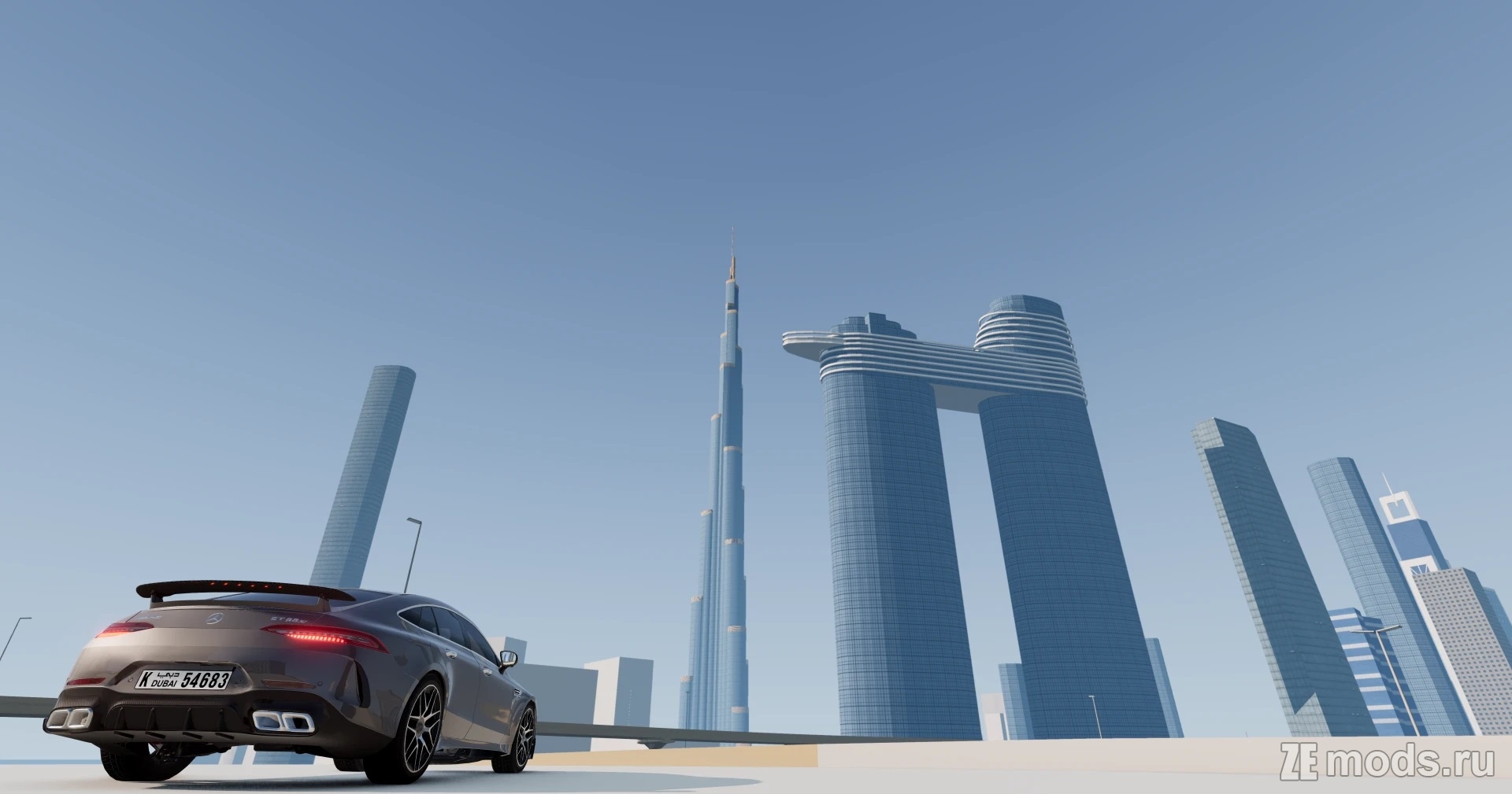 Карта E11 Dubai Sheikh Zayed Road для BeamNG.drive