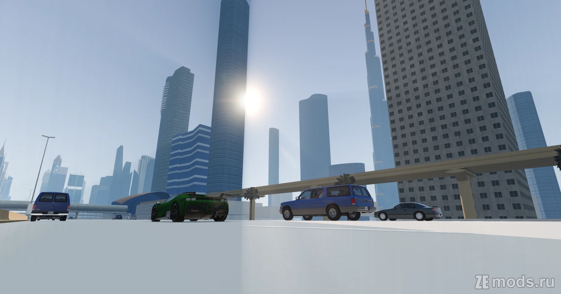 Карта E11 Dubai Sheikh Zayed Road для BeamNG.drive