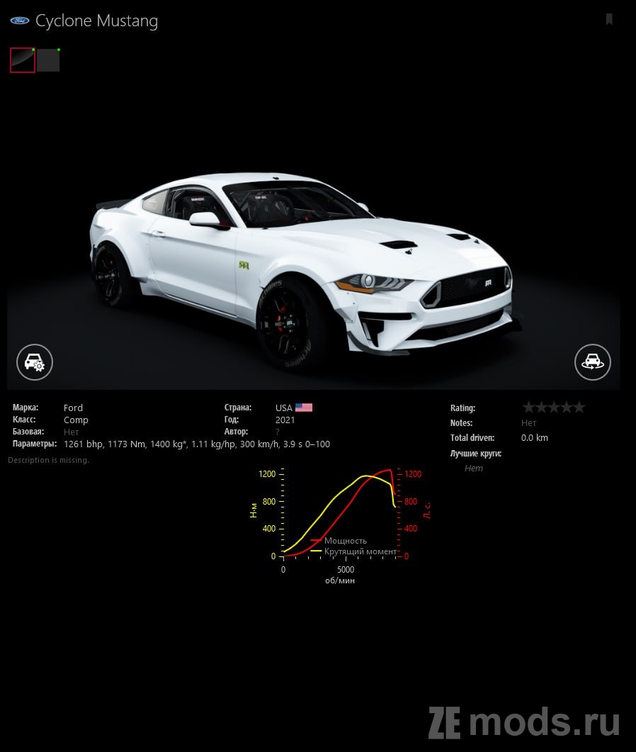 Ford Mustang Cyclone для Assetto Corsa