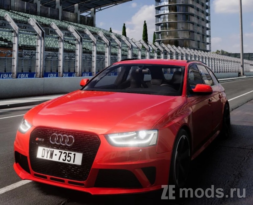 Мод Audi RS4 Avant для BeamNG.drive