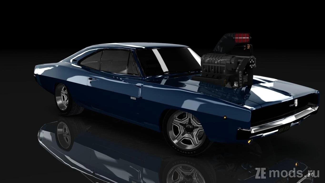 Мод Dodge Charger R/T HE420SB 1968 Big Charger (1.0) для Assetto Corsa