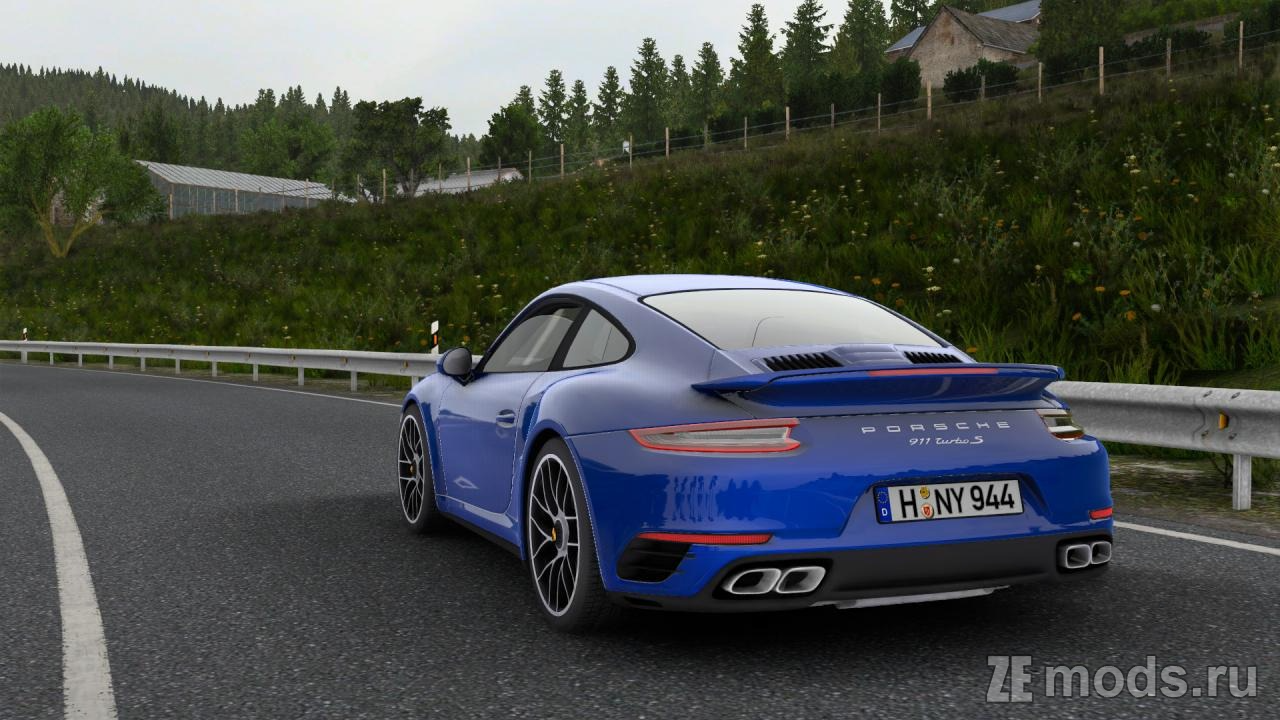Porsche 911 Turbo S (2.1) для Euro Truck Simulator 2 (1.54)