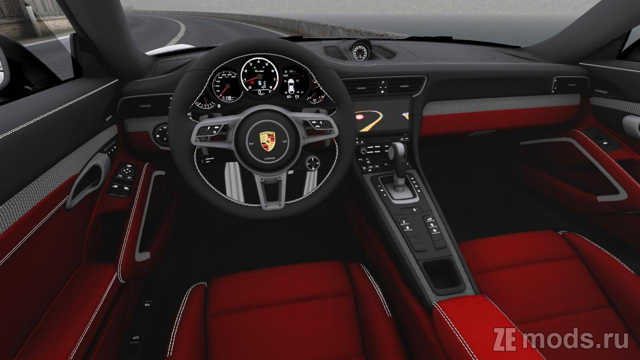 Мод Porsche 911 Turbo S (2.1) для Euro Truck Simulator 2 (1.54)
