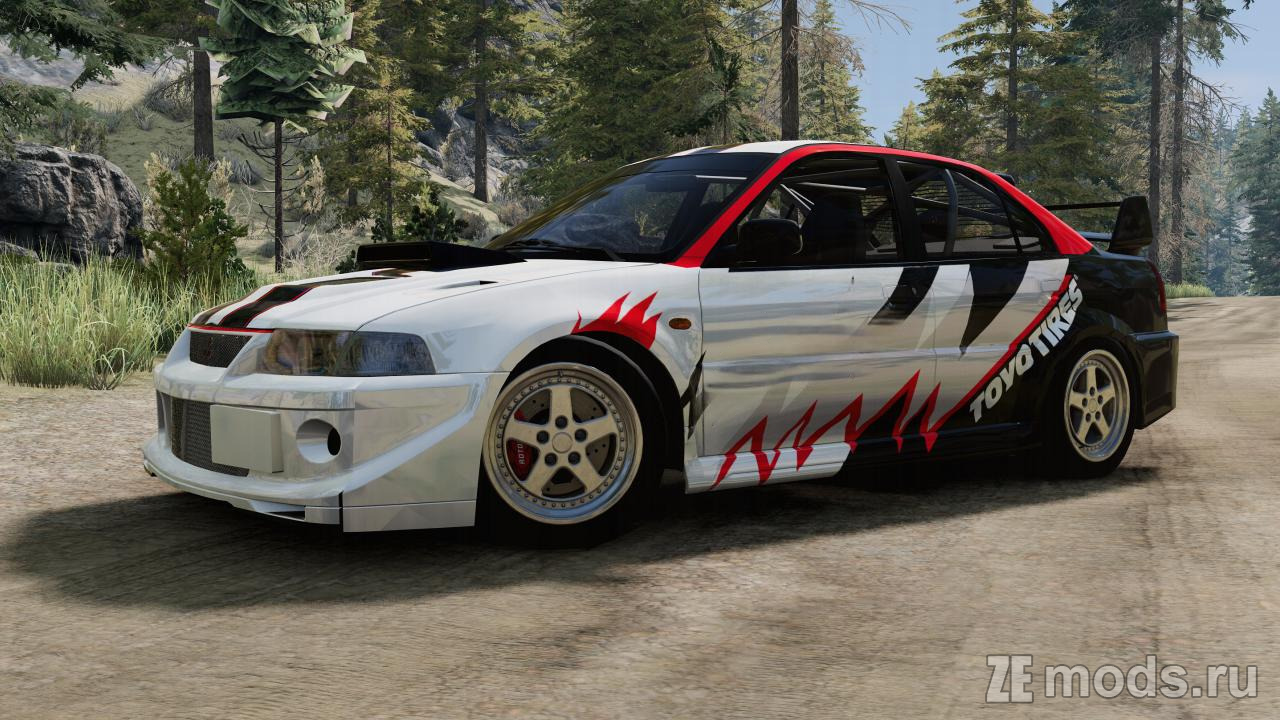 Мод Mitsubishi Lancer Evolution VI GSR (1.0) для BeamNG.drive (0.35.x)