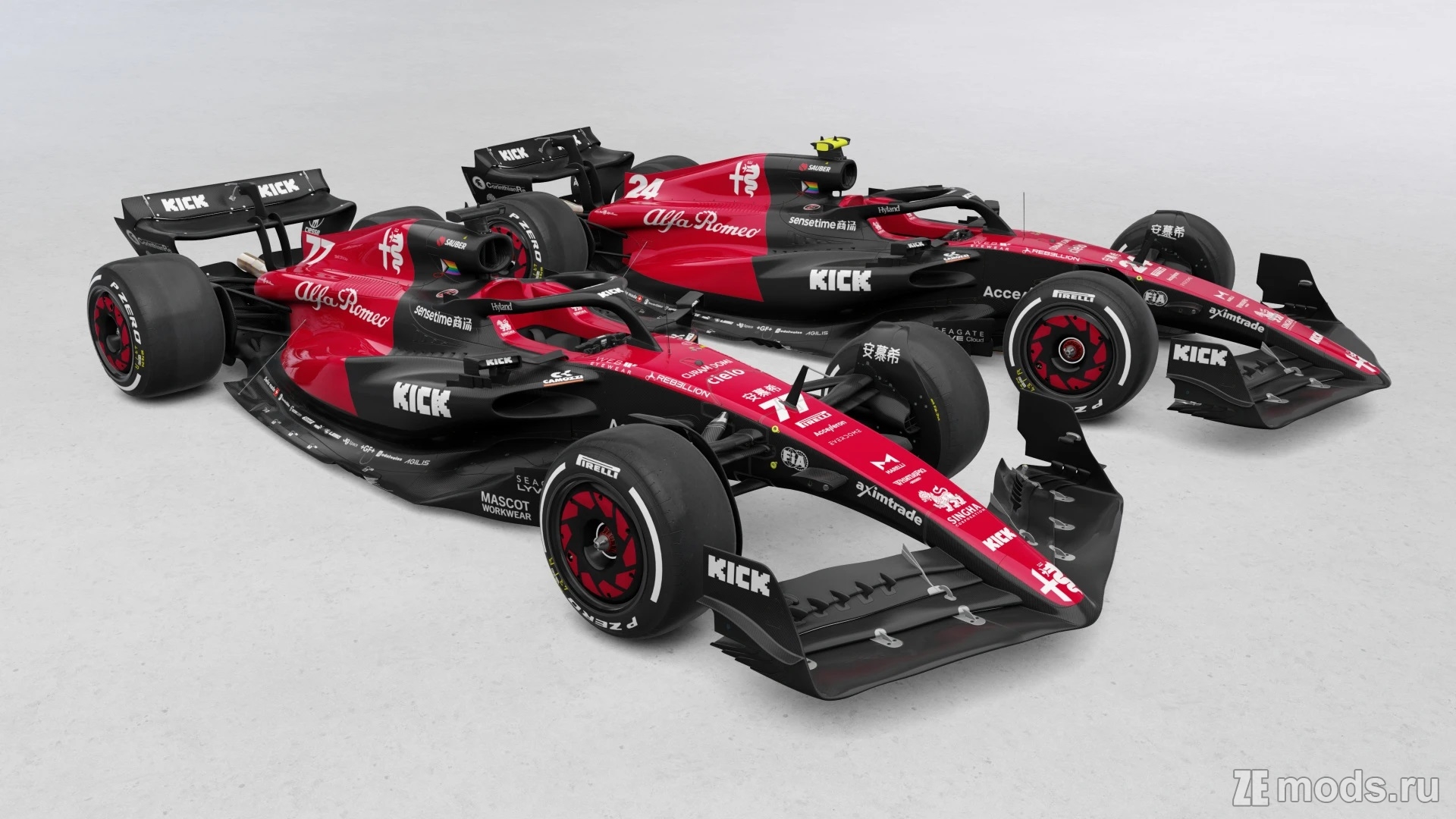Мод RSS Formula Hybrid 2023 Alfa Romeo C43 Livery (1.1) для Assetto Corsa
