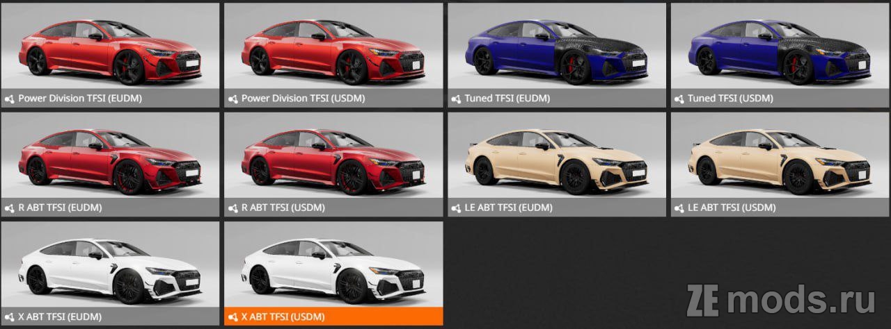 Мод Audi A7 4K8 (1.4) для BeamNG.drive (0.35.x)