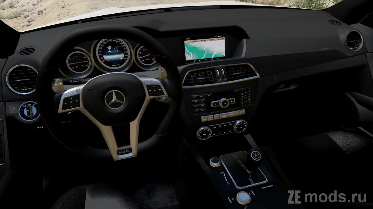 Мод Mercedes-Benz C-Class (W204) (1.0) для BeamNG.drive (0.35.x)