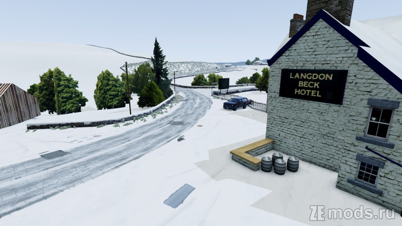 Мод Карта &quot;Frostbound Snow&quot; (1.2) для BeamNG.drive (0.35.x)