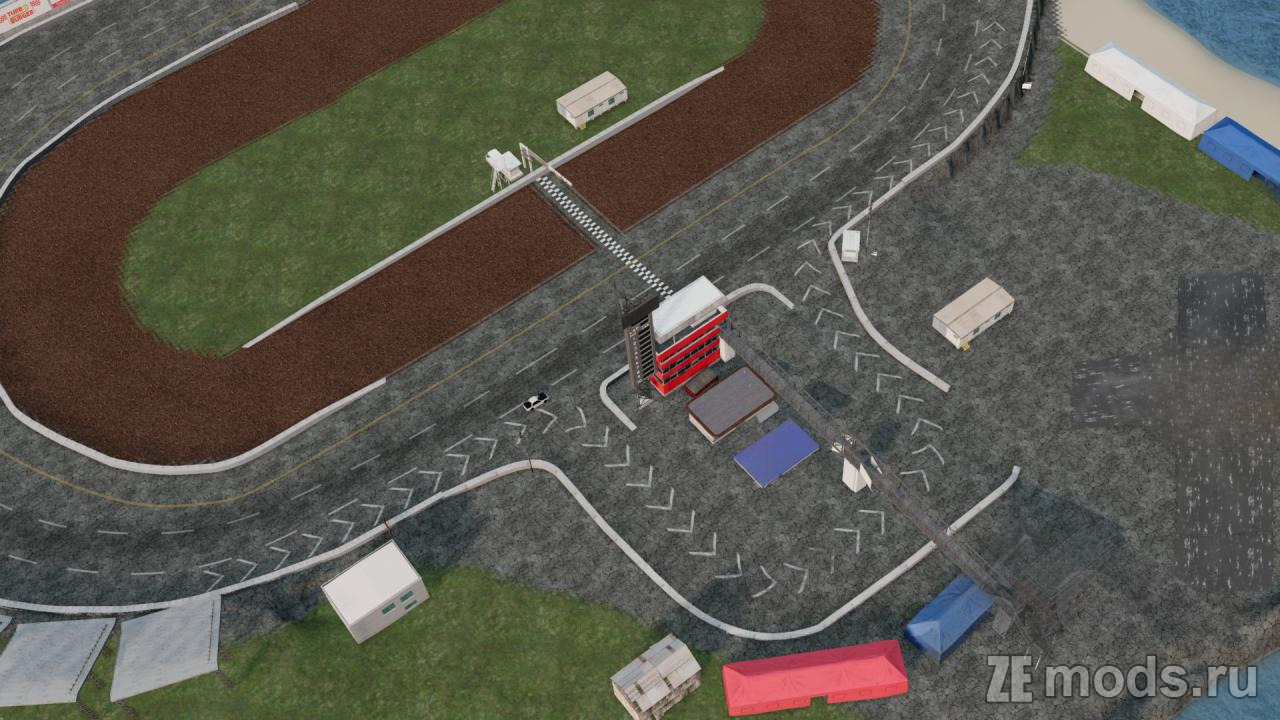 Карта "Oval" (0.9) для BeamNG.drive (0.35.x)