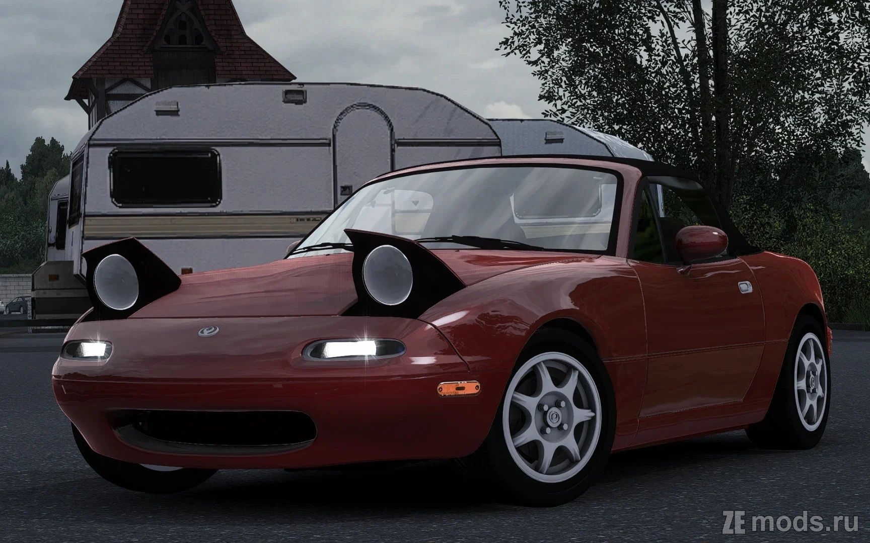 Мод Mazda MX-5 Miata (1.9) для Euro Truck Simulator 2 (1.54)