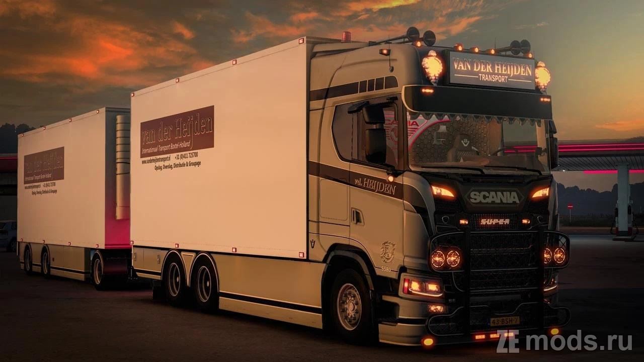 Scania S580 V8 Thermo Line Tandem (1.1) для Euro Truck Simulator 2 (1.54)