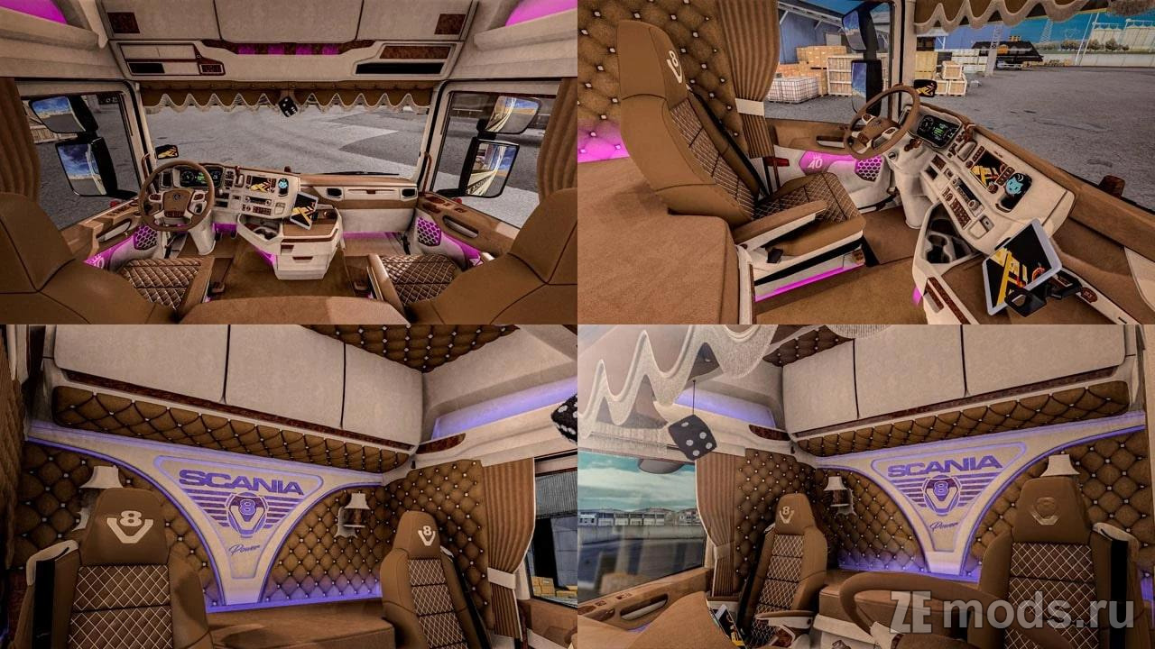 Мод Scania S580 V8 Thermo Line Tandem (1.1) для Euro Truck Simulator 2 (1.54)
