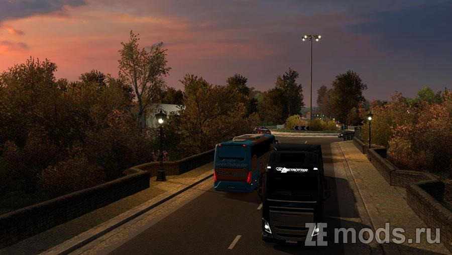 Мод Early Autumn Weather Mod (8.4) для Euro Truck Simulator 2 (1.54)