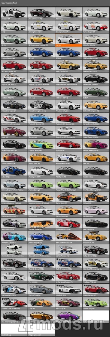 Мод Gavril Vertex NA2 (3.65) для BeamNG.drive (0.35.x)