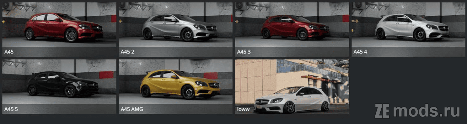Мод Mercedes-Benz A45 AMG (1.0) для BeamNG.drive (0.35.x)