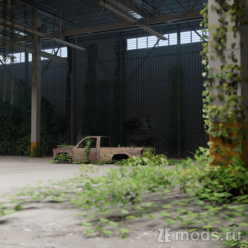 Карта "Заброшенный гараж" (3.03) для BeamNG.drive (0.35.x) 