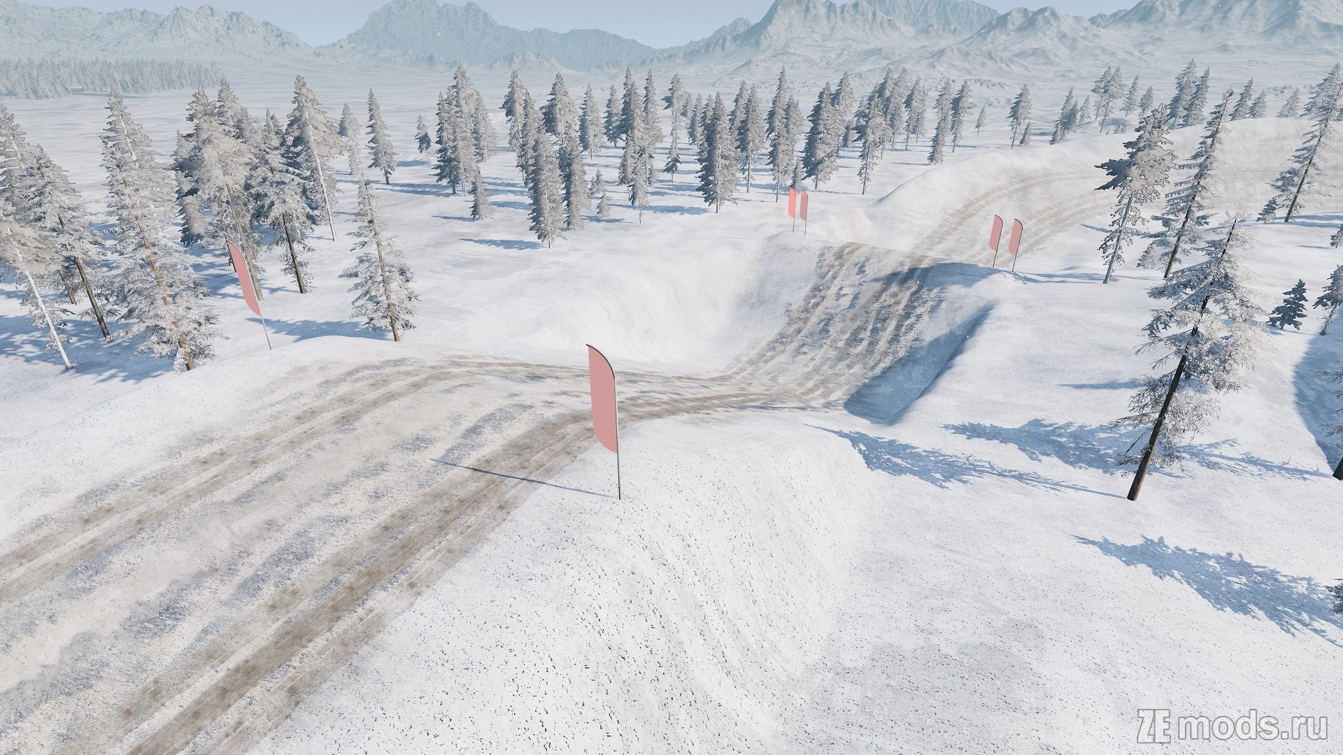 Мод Карта "Snowtrax" (0.3) для BeamNG.drive (0.35.x)