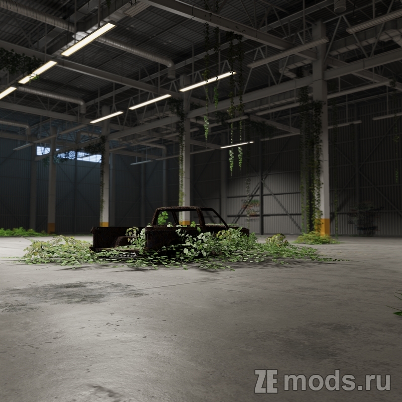 Мод Карта "Заброшенный гараж" (3.03) для BeamNG.drive (0.35.x)