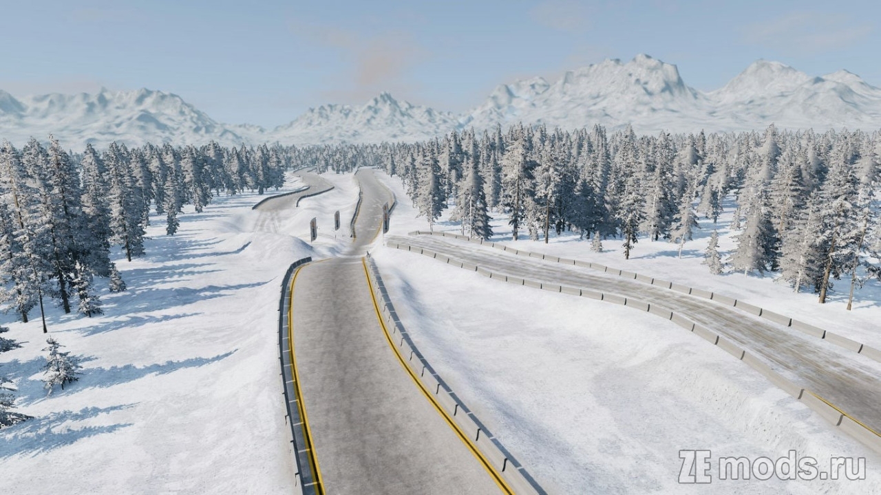 Мод Карта "Snowtrax" (0.3) для BeamNG.drive (0.35.x)