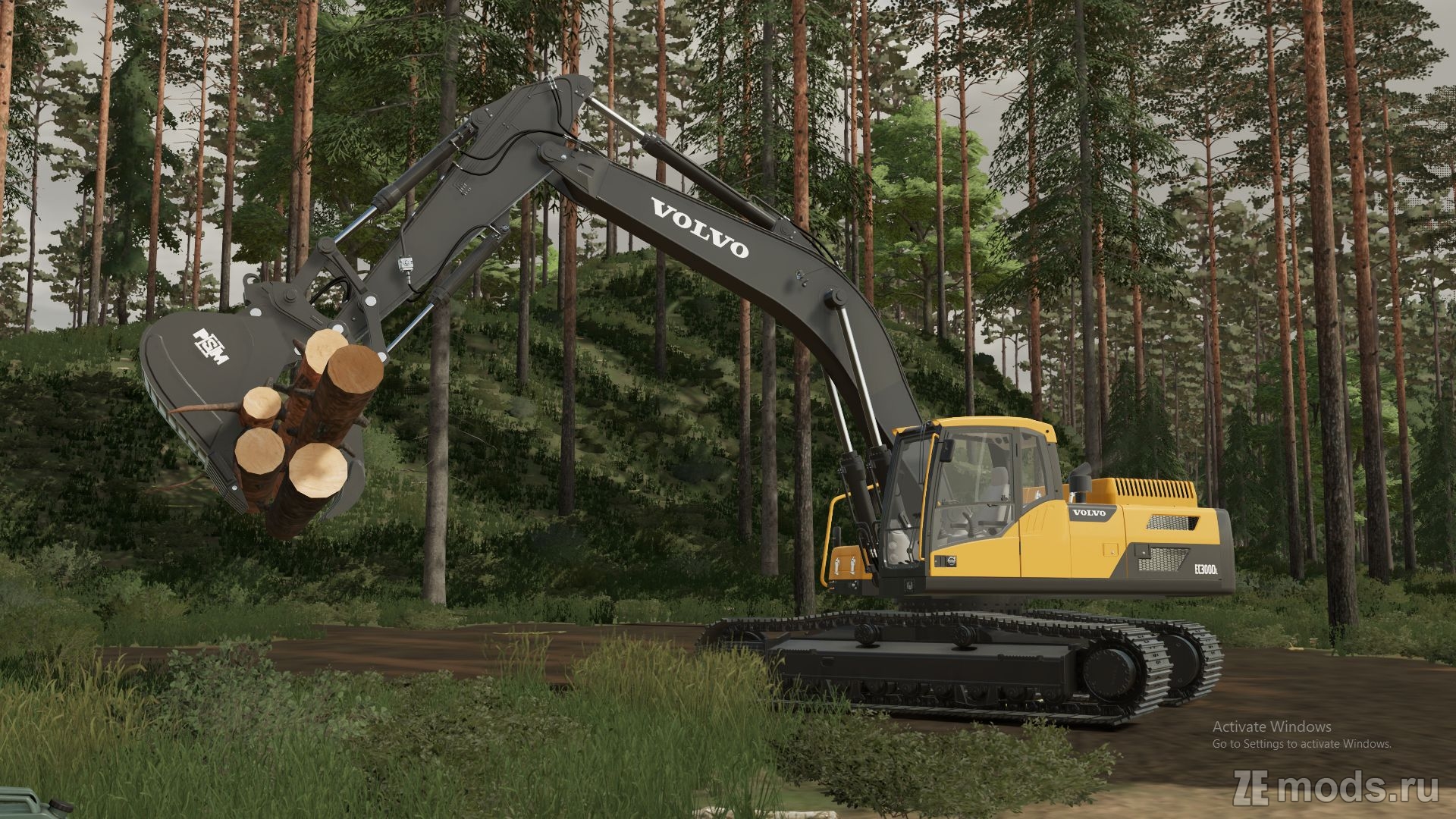 Мод Volvo EC300DL (2.0) для Farming Simulator 22