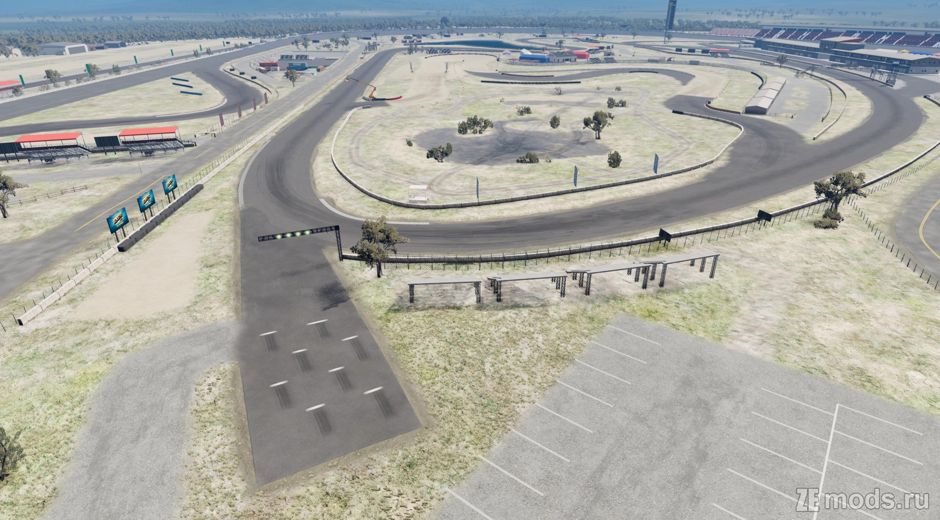 Мод Карта "Lonestar Speedway, USA" (1.3) для BeamNG.drive (0.36.x)