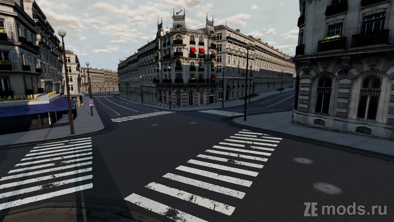 Мод Карта "Downtown Paris-France" (1.0) для BeamNG.drive (0.35.x)