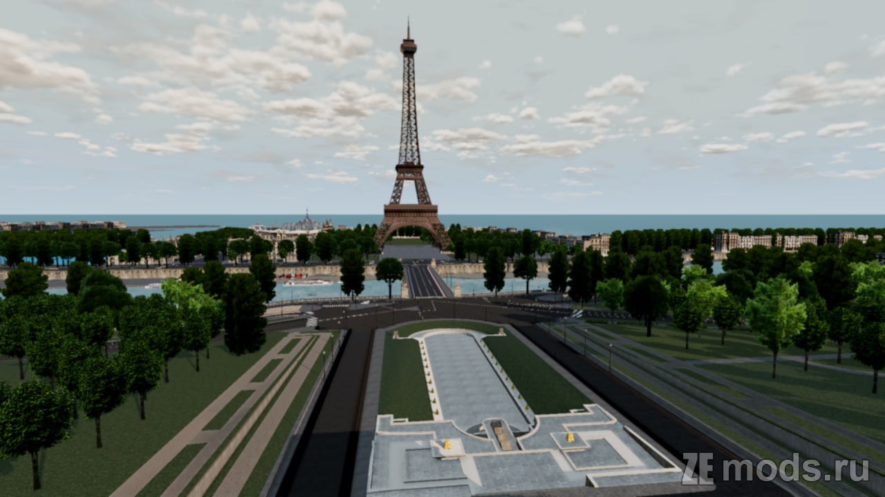 Карта "Downtown Paris-France" (1.0) для BeamNG.drive (0.35.x)   