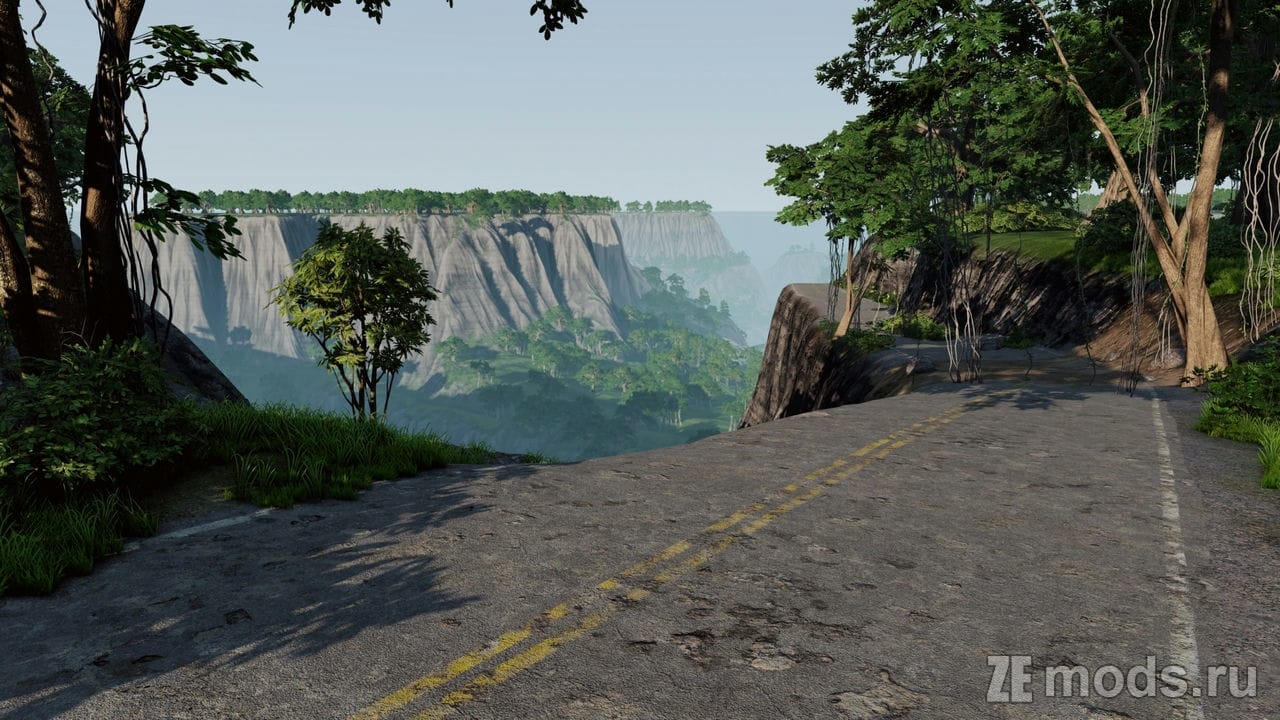 Мод Карта "Dangerous Roads" (1.01) для BeamNG.drive (0.36.x)