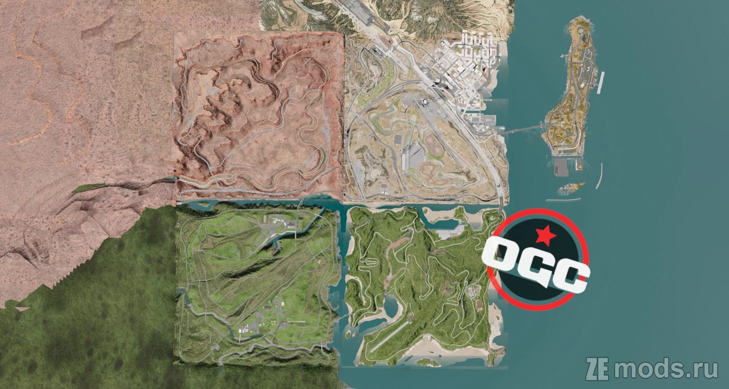 Мод Карта "OGC TWO - The Ultimate Map" (1.6) для BeamNG.drive (0.36.x)