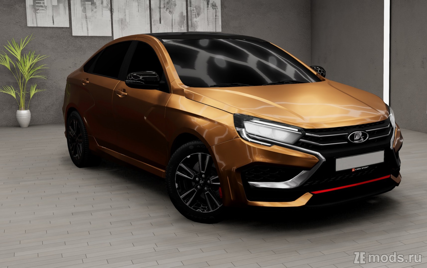 Мод Lada Vesta NG (1.0) для BeamNG.drive (0.36.x)