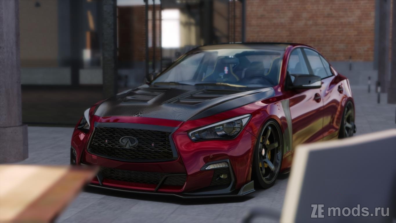 Infiniti Q50 Red Sport 2024 (0.9) для Assetto Corsa