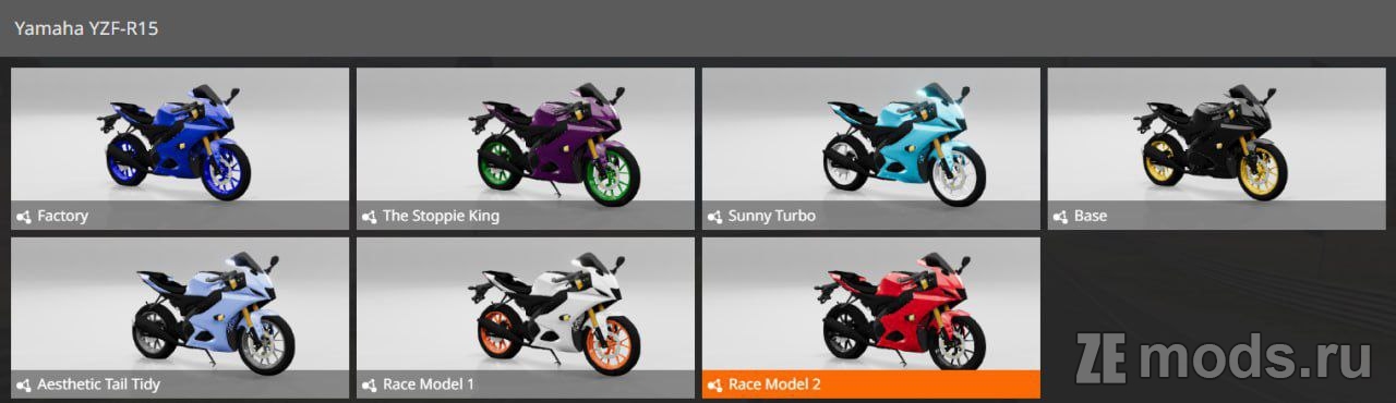 Мод 2021-24 Yamaha YZF-R15 (155cc 1 Cylinder) (BETA) (0.2) для BeamNG.drive (0.36.x)