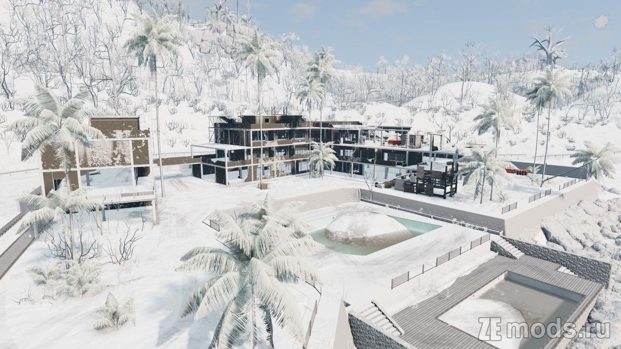 Мод Карта "Jungle Rock Island Snowy" (1.1) для BeamNG.drive (0.36.x)